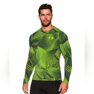 Under Armour Pro Elite Running Lightweight Long Sleeve Shirt Large Neon Lime